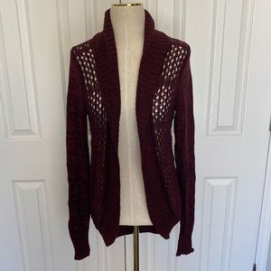 Open Knit Open Front Sweater/Cardigan